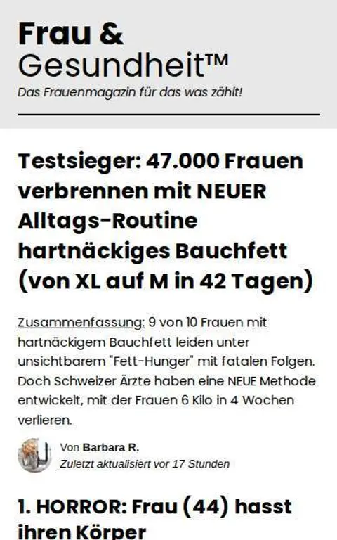 Frau & Gesundheit: coreex.ch/de-de/pages/lis2-mof-weightloss-de
